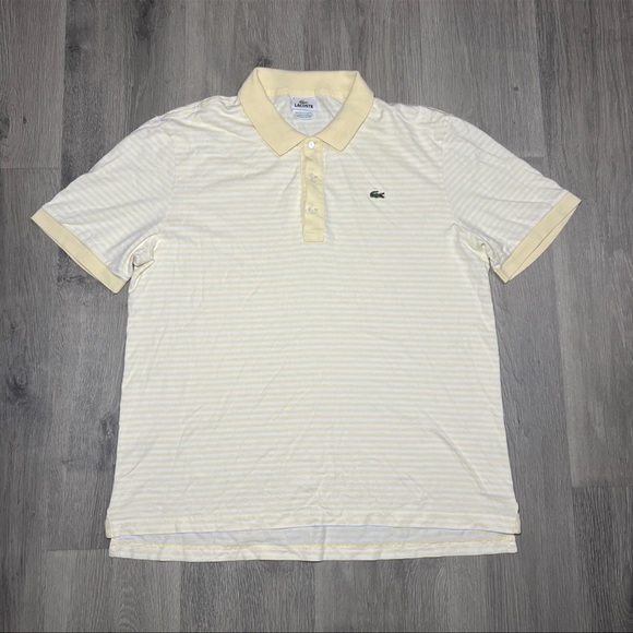 Lacoste Other - Lacoste Men's Striped Cream Polo Shirt
